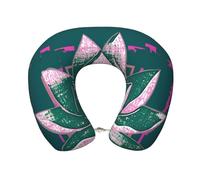 Namaste, cuscino da viaggio in memory foam, rimovibile, con fiore di loto