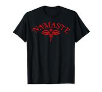 Namaste Occhi di Saggezza Rosso Buon Sapienza Maglietta