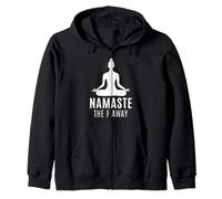 Namaste The F Away Meditazione Sarcastica Buddismo Felpa con Cappuccio