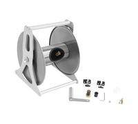 NaMaSyo Avvolgitubo in acciaio inox, avvolgitubo professionale in metallo, accessorio da giardino, montato a parete o autoportante, avvolgitubo da giardino