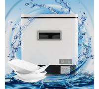 NaMaSyo Lavastoviglie sottopiano in acciaio inox da 60 l, completamente integrato, mini autoportante e lavabile in lavastoviglie, con cestino flessibile per posate