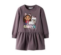 NAME IT Abito 'Gabby's Dollhouse' marrone scuro / lilla / rosso chiaro / bianco Bambini NAME IT 110 marrone scuro / lilla / rosso chiaro / bianco
