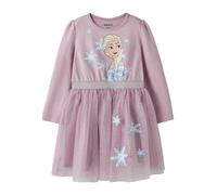 NAME IT Nmfosimi Frozen LS Tulle Dress Wdi, Keepsake Lilac, 98 cm