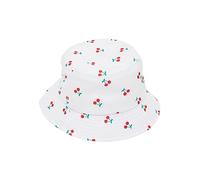 NAME IT Baby Girls NKFFILLIPA Bucket Hat - Cappello da Ragazza, Colore: Bianco Brillante, Stampa Ciliegia, 51/52, Bianco Brillante/AOP: Stampa Ciliegia