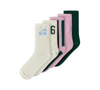 NAME IT Calzino 'NKFVILDE 5P SOCK' abete / rosa / bianco Bambini NAME IT 31-33 abete / rosa / bianco