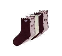 NAME IT Calzino 'NMFSILKE' sambuco / borgogna / bianco lana Bambini NAME IT 28-30