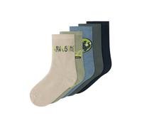 NAME IT Calzino 'NMMVAGN' zappiro / blu scuro / pietra / verde chiaro Bambini NAME IT 25-27