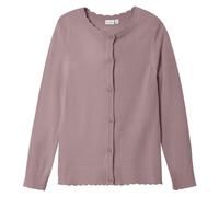 NAME IT Nkfvamone LS Knit Card K Noos Maglione Cardigan, Lilla, 158/164 cm Bambina