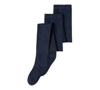 NAME IT NKNPANTYHOSE 2P SOLID NOOS, Calzini Unisex - Adulto, Dark Sapphire, 110/116