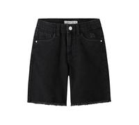 NAME IT Girl Wide Leg - Pantaloncini da Donna, Denim Nero, 14 Anni