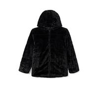 NAME IT Girls NKFMOSA Fake FUR Jacket W Hood PB Jacket, Nero, 128