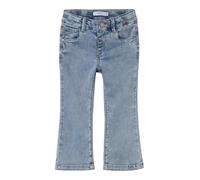 Name IT Jeans da Bambina Nmfsalli Bootcut 8292-To Noos, Denim Sbiancato Blu Chiaro, 98