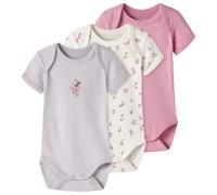 Name it - Kid's Body S/S Flower 3-Pack - Intimo 68 grigio
