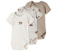 Name it - Kid's Body S/S Pumice Bear 3-Pack - Intimo 56 bianco