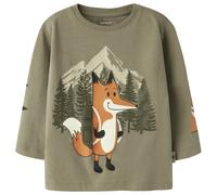Name it - Kid's Motto L/S Top - Maglia a manica lunga 110 olivia