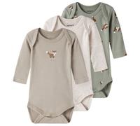 Name it - Kid's NBMBody L/S Fox 3-Pack - Intimo 98 grigio