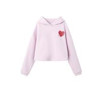 Name it kids Nkfterren LS Cropped Boxy SWE Wh Bru PS, Winsome Orchid, 116 Bambina