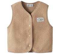 Name it - Kid's Owe Slim Teddy Vest - Gilet in pile 110 beige