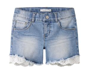 Name it - Kid's Salli Slim Denim Shorts - Jeans 128 grigio