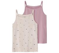 Name it - Kid's Strap Top Peyote Hearts 2-Pack - Top 116 grigio/fuchsia
