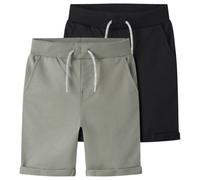 Name it - Kid's Vermo Long Shorts 2-Pack - Pantaloncini 122 grigio