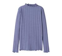 NAME IT Maglia Ragazza a Maniche Lunghe a Costine, Blue Ice, 122/128 cm