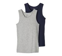 NAME IT Nkmtank Top 2p Noos Mutande, Grigio Melange/Confezione: w/Dark Zaffiro, 86 cm Bambino