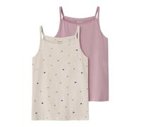 Name it - Kid's Strap Top Peyote Hearts 2-Pack - Top 116 grigio/fuchsia