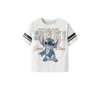 NAME IT Nkfdymi Stitch SS Nreg Top Box Noos Wdi, Cloud Dancer, 134/140 cm Bambine e Ragazze