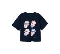 NAME IT Maglietta 'The Rolling Stone' blu scuro / lilla chiaro / rosa chiaro / bianco, Taglia 134-140