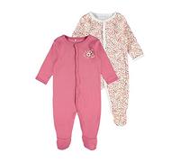 name it NBFNIGHTSUIT 2P W/F Flower Noos Pigiamino per Bambino e Neonato, Rose Wine, 62 Bimba