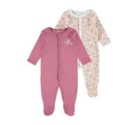 Name it NBFNIGHTSUIT 2P W/F Rose Flower Noos, Pigiamino per Bambino e Neonato Bimba 0-24, Rose Wine, 62