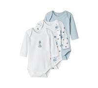 NAME IT NBMBODY 3P LS Baby Elephant Noos, Body a Maniche Lunghe Ragazzini, Baby Blue,