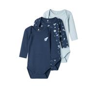 NAME IT NBMBODY 3P LS Dark Space Noos, Body a Maniche Lunghe Ragazzini, Dark Denim,
