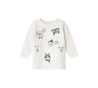 NAME IT NBMKOLIO LS Top T-Shirt, Jet Stream, 74^9-12 Mesi Ragazzini