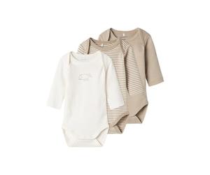 NAME IT NBNBODY 3P LS Y/D Core 2 Noos, Body a Maniche Lunghe Bambino Unisex, Pure Cashmere,