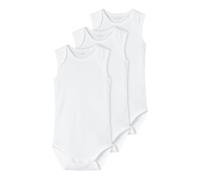 NAME IT Nbnbody 3p Tank Solid White 2 Noos, Body Unisex - Bimbi 0-24, Bianco (Weiß Bright White), 62