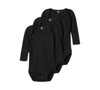 NAME IT Nbnbody Unisex 3P LS Solid Noos, Nero, Numeric_98