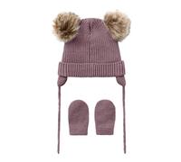 NAME IT NBNMARA Knit SET3, Cuffia Unisex - Bimbi 0-24, Grape Shake,
