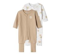 NAME IT NBNNIGHTSUIT 2P Zip FF Bear Noos Calcio, Oxford Tan, 104 Bambino Unisex