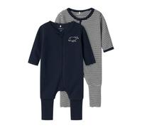NAME IT NBNNIGHTSUIT 2P Zip FF Y/D Core 2 Noos Calcio, Dark Sapphire, 1 Mese Bambino Unisex