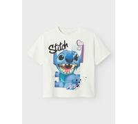 NAME IT Maglietta 'NKFDIRI STITCH' blu cielo / lilla chiaro / nero / bianco, Taglia 134-140