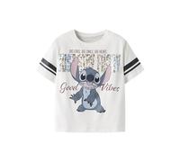 NAME IT Nkfdymi Stitch SS Nreg Top Box Noos Wdi, Cloud Dancer, 134/140 cm Bambine e Ragazze