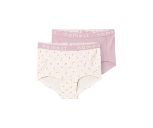 NAME IT Nkfhipster 2p Buttercream Floral Noos Slip Bambine e Ragazze (Pacco da 2)