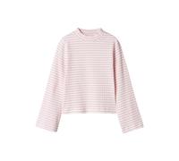 NAME IT NKFKALONE LS Short Top, Maglia a Maniche Lunghe Bambina, Jet Stream/Stripes:Pastel Lavender,
