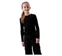 Name IT NKFNAKAL LS Short Top Noos, Maglia a Maniche Lunghe Bambina, Black,