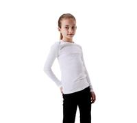 Name IT NKFNAKAL LS Short Top Noos, Maglia a Maniche Lunghe Bambina, Bright White,