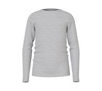 Name IT NKFNAKAL LS Short Top Noos, Maglia a Maniche Lunghe Bambina, Grey Melange,
