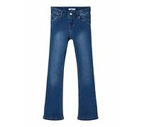 NAME IT NKFPOLLY DNMINDIGO 3235 BOOTC Pant NOOS2 3235-Pantaloni da Barca, Blu Jeans Scuro, 104 Bambina