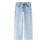 NAME IT Nkfrose Wide EMB Jeans 2010-Fr Noos, Denim Sbiancato Blu Chiaro, 152